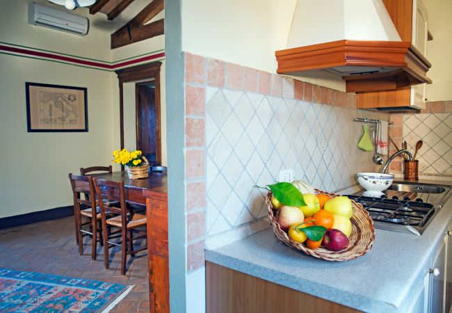 Ferienwohnung in Cinigiano - Typical Stone House looking Banfi Wineries